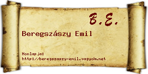 Beregszászy Emil névjegykártya